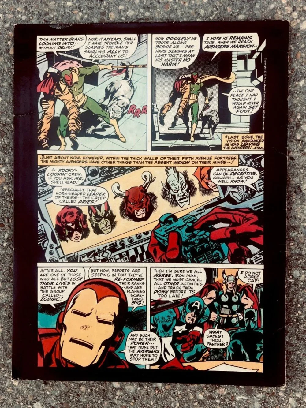 Vintage Avengers Mead Portfolio Folder Marvel Comics 1970s
